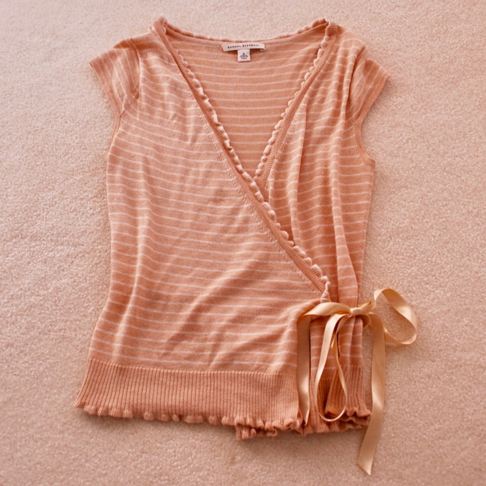 Banana Republic Silk Wrap Top